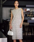 【ドゥクラッセ/DoCLASSE】のスラブツイード・フリンジ使いワンピース ホワイト|ID: prp329100004560758 ipo3291000000032588611