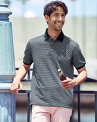 【ドゥクラッセ/DoCLASSE / MEN】のエクストラクリーン鹿の子ボーダーポロ 半袖 ネイビー&times;ホワイト|ID: prp329100004571941 ipo3291000000035894511