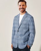 【ドゥクラッセ/DoCLASSE / MEN】のからみ織りグレンチェック・高通気ジャケット インクブルー|ID: prp329100004571947 ipo3291000000032352282