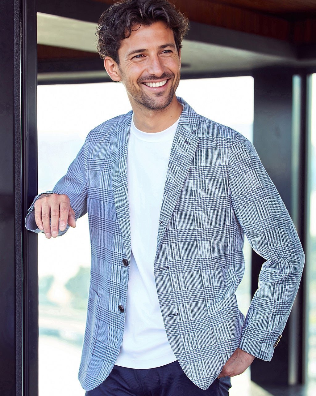 【ドゥクラッセ/DoCLASSE / MEN】のからみ織りグレンチェック・高通気ジャケット 人気、トレンドファッション・服の通販 founy(ファニー) 　ファッション　Fashion　メンズファッション　Fashion for Men　新作・新入荷　New Arrivals / New In　クラシカル　Classical, Vintage-Inspired　グラデーション　Gradient, Ombre　ジャケット　Jacket, Outerwear　チェック　Check, Plaid, Tartan　プリント　Print, Printed Pattern　ベスト　Vest, Waistcoat　メンズ　Men's, Menswear　エレガント 上品　Elegant　軽量　Lightweight, Ultra Light　 other-1|ID: prp329100004571947 ipo3291000000032697050