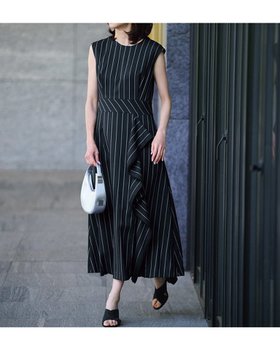 【ドゥクラッセ/DoCLASSE】 リネンタッチストライプ・アシメワンピース人気、トレンドファッション・服の通販 founy(ファニー) ファッション Fashion レディースファッション WOMEN ワンピース Dress NEW・新作・新着・新入荷 New Arrivals アシンメトリー Asymmetry ストライプ Stripe スマート Smart セットアップ Set Up フリル Frills 夏 Summer |ID:prp329100004571954