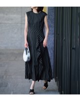 【ドゥクラッセ/DoCLASSE】のリネンタッチストライプ・アシメワンピース 人気、トレンドファッション・服の通販 founy(ファニー) ファッション Fashion レディースファッション WOMEN ワンピース Dress NEW・新作・新着・新入荷 New Arrivals アシンメトリー Asymmetry ストライプ Stripe スマート Smart セットアップ Set Up フリル Frills 夏 Summer |ID:prp329100004571954