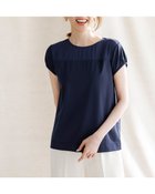 【ドゥクラッセ/DoCLASSE】の異素材ミックス・シアーデコルテカットソー ネイビー|ID:prp329100004571956