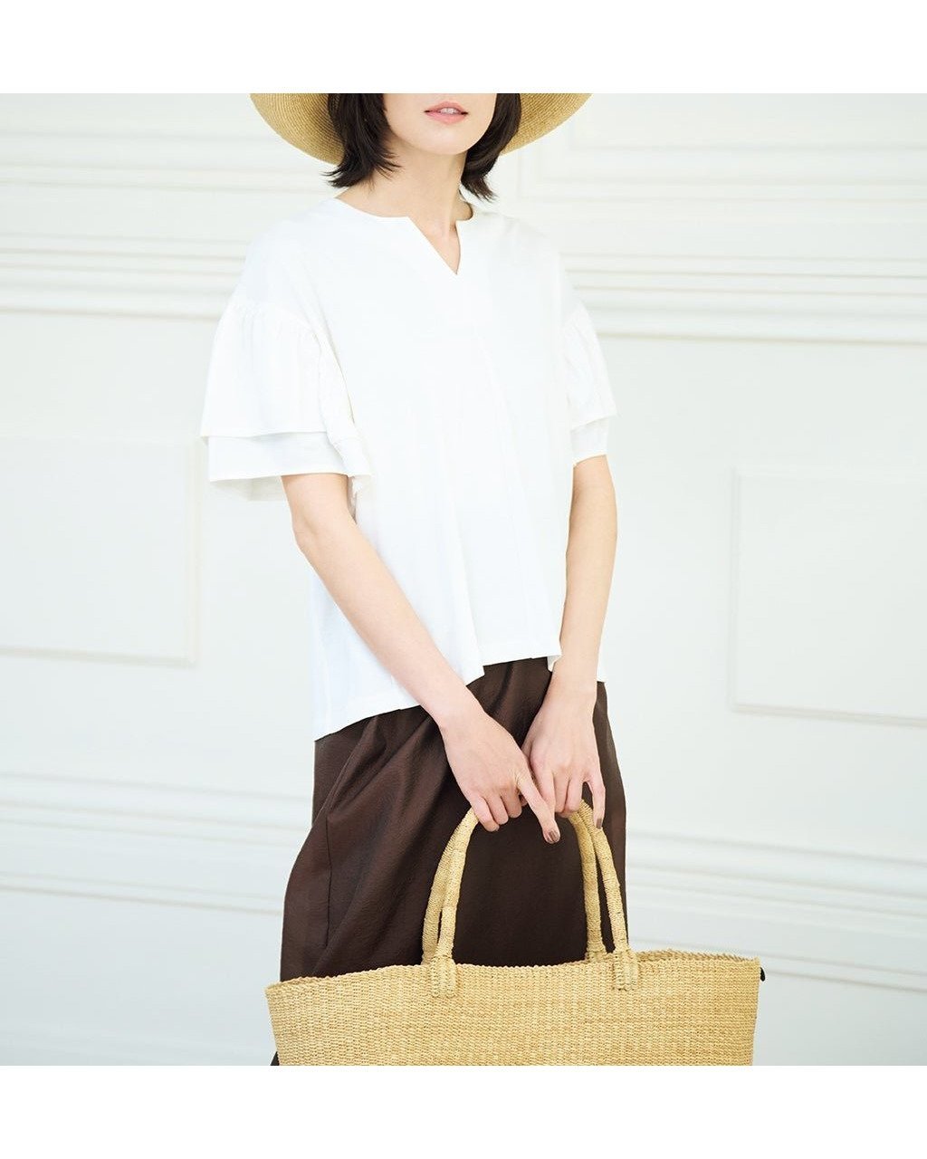 【ドゥクラッセ/DoCLASSE】のカノコレーヨン・フレア二重袖トップス 人気、トレンドファッション・服の通販 founy(ファニー) 　ファッション　Fashion　レディースファッション　WOMEN　トップス・カットソー　Tops/Tshirt　シャツ/ブラウス　Shirts/Blouses　ロング / Tシャツ　T-Shirts　カットソー　Cut and Sewn　NEW・新作・新着・新入荷　New Arrivals　カットソー　Cut And Sew　ギャザー　Gather　スリーブ　Sleeve　フォルム　Form　フレア　Flare　 other-1|ID: prp329100004571957 ipo3291000000032352363