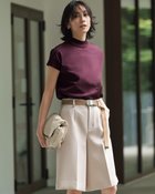 【ドゥクラッセ/DoCLASSE】の高密度シルコットン・リブ切替えデザインT ボルドー|ID: prp329100004571964 ipo3291000000035894536