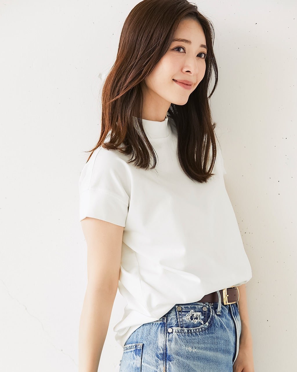 【ドゥクラッセ/DoCLASSE】の高密度シルコットン・リブ切替えデザインT インテリア・キッズ・メンズ・レディースファッション・服の通販 founy(ファニー) 　ファッション　Fashion　レディースファッション　Fashion for Women　トップス・カットソー　Cut & Sew Tops　シャツ・ブラウス・オフィスカジュアル　Elegant Blouses & Button-Ups　ロングTシャツ・Tシャツ　Longline T-Shirts & Tees　カットソー・ベーシックTシャツ　Cut-and-Sewn Tops / Stretch Tees & Basics　カットソー　Cut and Sewn Top　フォルム　Silhouette, Form　ボックス　Boxy, Box Shape　夏　Summer　オフホワイト|ID: prp329100004571964 ipo3291000000035894538