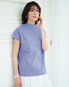 【ドゥクラッセ/DoCLASSE】の高密度シルコットン・リブ切替えデザインT サックス|ID: prp329100004571964 ipo3291000000035894545