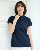 【ドゥクラッセ/DoCLASSE】の高密度シルコットン・リブ切替えデザインT ミッドナイトブルー|ID: prp329100004571964 ipo3291000000035894548