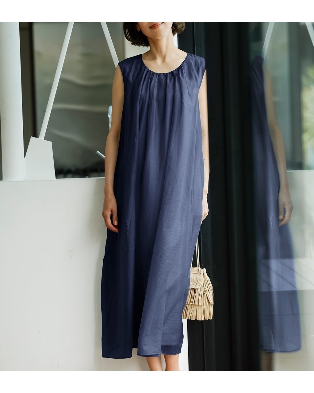【ドゥクラッセ/DoCLASSE】のシアーレイヤード・ワンピース インテリア・キッズ・メンズ・レディースファッション・服の通販 founy(ファニー) 　ファッション　Fashion　レディースファッション　WOMEN　ワンピース　Dress　NEW・新作・新着・新入荷　New Arrivals　インナー　Inner　カットソー　Cut And Sew　ギャザー　Gather　シアー　Sheer　ドレープ　Drape　ノースリーブ　No Sleeve　ポケット　Pocket　ワンポイント　One Point　エレガント 上品　Elegant　夏　Summer　ネイビー|ID: prp329100004571967 ipo3291000000032352467