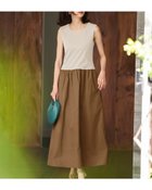 【ドゥクラッセ/DoCLASSE】の異素材コンビ・ノースリーブワンピース ベージュパターン|ID:prp329100004571971