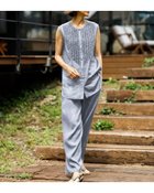 【ドゥクラッセ/DoCLASSE】のリネンブレンド・イージーパンツ サックス|ID:prp329100004571988