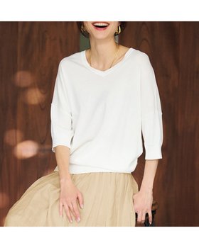 【ドゥクラッセ/DoCLASSE】のUVドライタッチニット・Vネックトップス 人気、トレンドファッション・服の通販 founy(ファニー) ファッション Fashion レディースファッション WOMEN トップス・カットソー Tops/Tshirt ニット Knit Tops Vネック V-Neck NEW・新作・新着・新入荷 New Arrivals サマー Summer フェイス Face |ID:prp329100004571990