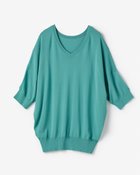 【ドゥクラッセ/DoCLASSE】のUVドライタッチニット・Vネックトップス ターコイズグリーン|ID:prp329100004571990