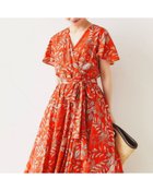 【ドゥクラッセ/DoCLASSE】のボタニカルプリント・カシュクールワンピース レッドパターン|ID:prp329100004571992