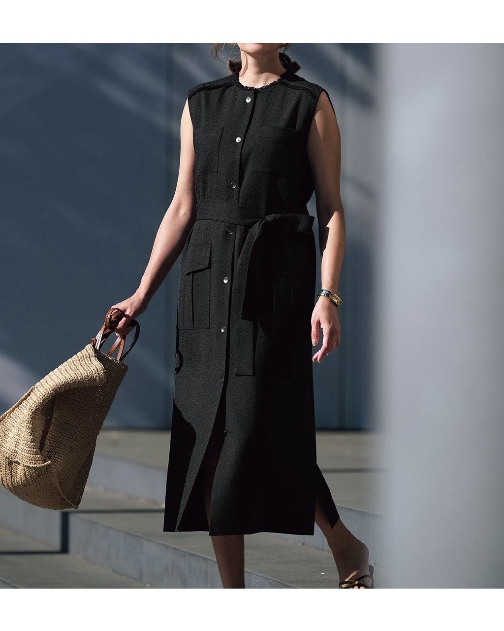 【ドゥクラッセ/DoCLASSE】のリスタビュール・ジレワンピース 人気、トレンドファッション・服の通販 founy(ファニー) 　ファッション　Fashion　レディースファッション　WOMEN　アウター　Coat Outerwear　NEW・新作・新着・新入荷　New Arrivals　ツイード　Tweed　パッチ　Patch　フリンジ　Fringe　ポケット　Pocket　リネン　Linen　ビジネス 仕事 通勤　Business　 other-1|ID: prp329100004571994 ipo3291000000032352660