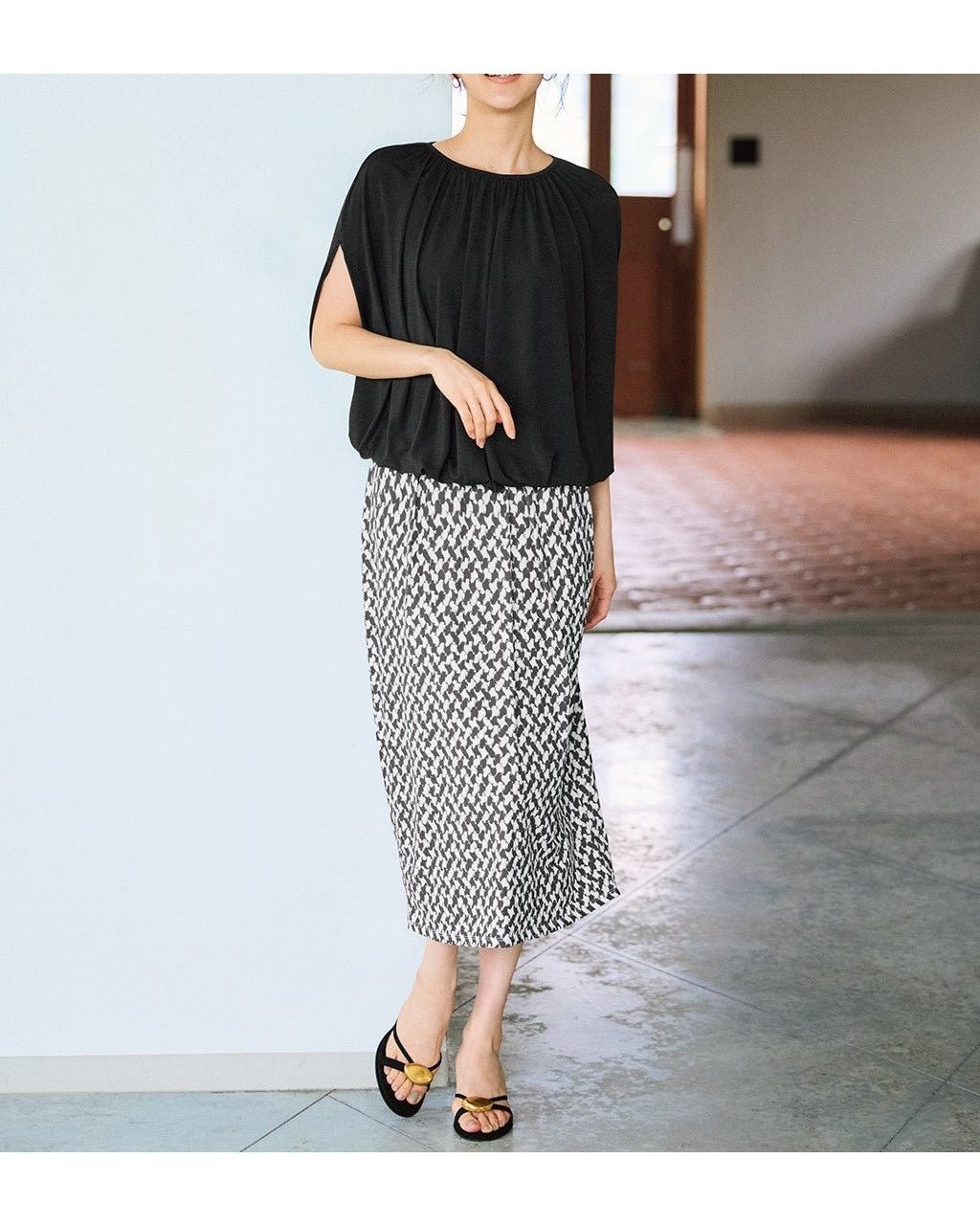 【ドゥクラッセ/DoCLASSE】のUVスラブ・ナロースカート 人気、トレンドファッション・服の通販 founy(ファニー) 　ファッション　Fashion　レディースファッション　WOMEN　スカート　Skirt　NEW・新作・新着・新入荷　New Arrivals　カットソー　Cut And Sew　プリント　Print　人気　Popularity　夏　Summer　旅行　Travel　無地　Plain Color　 other-1|ID: prp329100004571996 ipo3291000000032352675