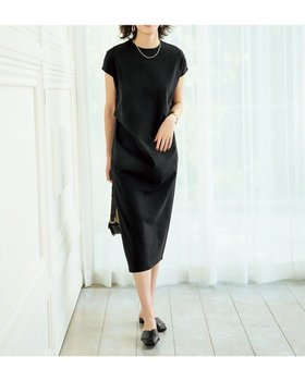 【ドゥクラッセ/DoCLASSE】のコットンポンチ・アシメタックワンピース 人気、トレンドファッション・服の通販 founy(ファニー) ファッション Fashion レディースファッション WOMEN ワンピース Dress NEW・新作・新着・新入荷 New Arrivals エレガント 上品 Elegant カットソー Cut And Sew ストレッチ Stretch |ID:prp329100004572000