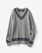 【ドゥクラッセ/DoCLASSE / MEN】のチルデンVネックセーター グレーパターン|ID: prp329100004592538 ipo3291000000032604370