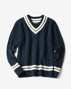 【ドゥクラッセ/DoCLASSE / MEN】のチルデンVネックセーター ネイビーパターン|ID: prp329100004592538 ipo3291000000032604379
