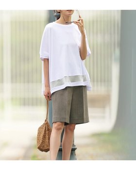 【ドゥクラッセ/DoCLASSE】のスーピマT・メッシュデザイン 人気、トレンドファッション・服の通販 founy(ファニー) ファッション Fashion レディースファッション Fashion for Women トップス・カットソー Cut & Sew Tops シャツ・ブラウス・オフィスカジュアル Elegant Blouses & Button-Ups ロングTシャツ・Tシャツ Longline T-Shirts & Tees カットソー・ベーシックTシャツ Cut-and-Sewn Tops / Stretch Tees & Basics 新作・新入荷 New Arrivals / New In カットソー Cut and Sewn Top シルク Silk, 100% Silk シンプル Simple, Minimal スーピマ Supima, Premium Cotton プレミアム Premium, High-End ポンチョ Poncho, Cape Style メッシュ Mesh, Net Fabric ワンポイント One Point, Statement Accent |ID:prp329100004600855