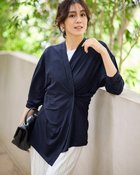【ドゥクラッセ/DoCLASSE】のUVスラブ・2WAYボタンカーディガン ネイビー|ID: prp329100004600863 ipo3291000000032711050