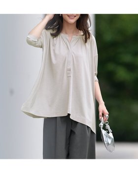 【ドゥクラッセ/DoCLASSE】のUVスラブ・フレアロングブラウス 人気、トレンドファッション・服の通販 founy(ファニー) ファッション Fashion レディースファッション Fashion for Women トップス・カットソー Cut & Sew Tops シャツ・ブラウス・オフィスカジュアル Elegant Blouses & Button-Ups 新作・新入荷 New Arrivals / New In エレガント 上品 Elegant スキッパー Skipper, Open Collar チュニック Tunic, Long Top ドレープ Drape, Draping Fabric 旅行 Travel |ID:prp329100004600864