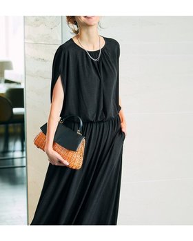 【ドゥクラッセ/DoCLASSE】のUVスラブ・ブラウジングワンピース/普通丈 人気、トレンドファッション・服の通販 founy(ファニー) ファッション Fashion レディースファッション Fashion for Women ワンピース Dresses 新作・新入荷 New Arrivals / New In カットソー Cut and Sewn Top スリット Slit, Slit Detail ドレープ Drape, Draping Fabric フレンチ French, French Style 人気 Popular, Best Seller 旅行 Travel |ID:prp329100004600865