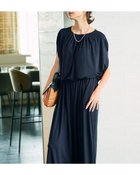【ドゥクラッセ/DoCLASSE】のUVスラブ・ブラウジングワンピース/普通丈 ネイビー|ID:prp329100004600865