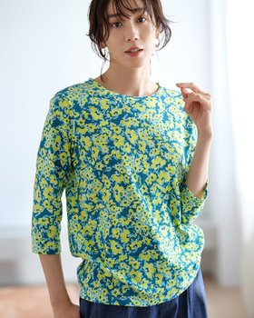 【ドゥクラッセ/DoCLASSE】の綿スラブ・クルーネックT/7分袖 人気、トレンドファッション・服の通販 founy(ファニー) ファッション Fashion レディースファッション Fashion for Women トップス・カットソー Cut & Sew Tops シャツ・ブラウス・オフィスカジュアル Elegant Blouses & Button-Ups ロングTシャツ・Tシャツ Longline T-Shirts & Tees カットソー・ベーシックTシャツ Cut-and-Sewn Tops / Stretch Tees & Basics 新作・新入荷 New Arrivals / New In カットソー Cut and Sewn Top プリント Print, Printed Pattern ミラノ Milano Style, Italian-Inspired |ID:prp329100004600867