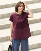 【ドゥクラッセ/DoCLASSE】の高密度シルコットン・異素材フレアトップス ボルドー|ID: prp329100004600874 ipo3291000000035894615