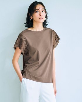 【ドゥクラッセ/DoCLASSE】 鹿の子カットソー・レース袖ブラウス人気、トレンドファッション・服の通販 founy(ファニー) ファッション Fashion レディースファッション Fashion for Women トップス・カットソー Cut & Sew Tops シャツ・ブラウス・オフィスカジュアル Elegant Blouses & Button-Ups ロングTシャツ・Tシャツ Longline T-Shirts & Tees カットソー・ベーシックTシャツ Cut-and-Sewn Tops / Stretch Tees & Basics 新作・新入荷 New Arrivals / New In エレガント 上品 Elegant カットソー Cut and Sewn Top レース Lace, Lace Fabric 鹿の子 Piqué, Kanoko Fabric |ID:prp329100004600875