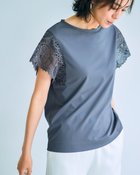 【ドゥクラッセ/DoCLASSE】の鹿の子カットソー・レース袖ブラウス 人気、トレンドファッション・服の通販 founy(ファニー) ファッション Fashion レディースファッション Fashion for Women トップス・カットソー Cut & Sew Tops シャツ・ブラウス・オフィスカジュアル Elegant Blouses & Button-Ups ロングTシャツ・Tシャツ Longline T-Shirts & Tees カットソー・ベーシックTシャツ Cut-and-Sewn Tops / Stretch Tees & Basics 新作・新入荷 New Arrivals / New In エレガント 上品 Elegant カットソー Cut and Sewn Top レース Lace, Lace Fabric 鹿の子 Piqué, Kanoko Fabric thumbnail ブルーグレー|ID: prp329100004600875 ipo3291000000032711114