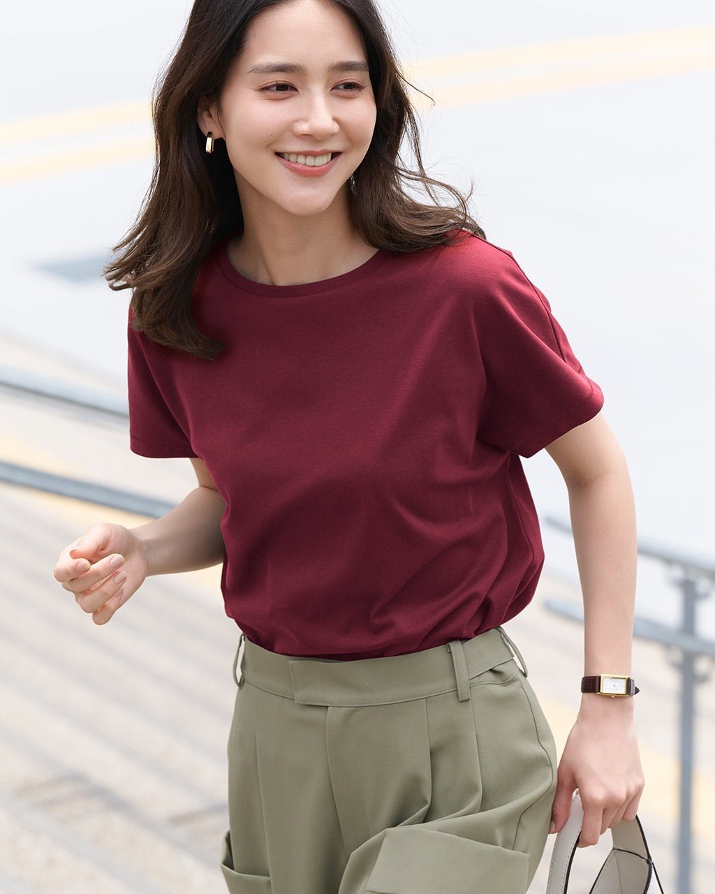 【ドゥクラッセ/DoCLASSE】のスーピマT・フレンチスリーブ インテリア・キッズ・メンズ・レディースファッション・服の通販 founy(ファニー) 　ファッション　Fashion　レディースファッション　Fashion for Women　トップス・カットソー　Cut & Sew Tops　シャツ・ブラウス・オフィスカジュアル　Elegant Blouses & Button-Ups　ロングTシャツ・Tシャツ　Longline T-Shirts & Tees　カットソー・ベーシックTシャツ　Cut-and-Sewn Tops / Stretch Tees & Basics　インナー　Innerwear　カットソー　Cut and Sewn Top　シルク　Silk, 100% Silk　シンプル　Simple, Minimal　ジャケット　Jacket, Outerwear　スリーブ　Sleeve, Long Sleeve / Short Sleeve　スーピマ　Supima, Premium Cotton　デニム　Denim, Jeans Material　定番　Standard, Basic Item　なめらか　Smooth, Silky Texture　パール　Pearl, Pearl Accent　フォルム　Silhouette, Form　フレンチ　French, French Style　プレミアム　Premium, High-End　ベーシック　Basic, Essential　半袖　Short Sleeve, Half Sleeve　新作・新入荷　New Arrivals / New In　おすすめ　Recommended / Our Picks　ビジネス 仕事 通勤　Business / Work / Commuting　ワイン|ID: prp329100004600877 ipo3291000000032711128
