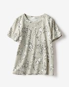 【ドゥクラッセ/DoCLASSE】のコットンスラブ・プリントTシャツ グレーベージュ|ID: prp329100004605023 ipo3291000000032775021