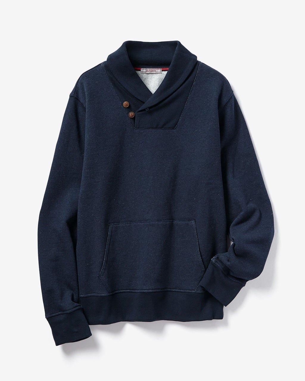 【ドゥクラッセ/DoCLASSE / MEN】の裏起毛ショールカラー・プルオーバー インテリア・キッズ・メンズ・レディースファッション・服の通販 founy(ファニー) 　ファッション　Fashion　メンズファッション　Fashion for Men　トップス・カットソー　Cut & Sew Tops　メンズシャツ　Shirts　ポロシャツ / きれいめカジュアルスタイル　Polo Shirts　ショール　Shawl, Wrap　パーカー　Hoodie, Parka　フロント　Front, Front Design　ポケット　Pocket, Pocket Detail　メランジ　Melange, Mixed Yarn　メンズ　Men's, Menswear　リラックス　Relax, Relaxed Fit　ネイビー|ID: prp329100004626583 ipo3291000000033247874