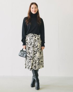 【ドゥクラッセ/DoCLASSE】 フラワーパターン・タックフレアスカート人気、トレンドファッション・服の通販 founy(ファニー) ファッション Fashion レディースファッション Fashion for Women スカート Skirts Aライン・フレアスカート A-Line & Flared Skirts クール Cool, Chic グログラン Grosgrain, Grosgrain Ribbon フロント Front, Front Design モダン Modern, Contemporary |ID:prp329100004627821