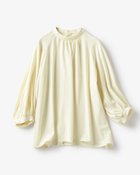 【ドゥクラッセ/DoCLASSE】のとろみ素材・ギャザーハイネックブラウス オフホワイト|ID: prp329100004627824 ipo3291000000033264188