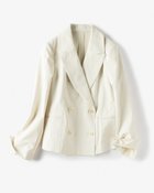 【ドゥクラッセ/DoCLASSE】のエアリーラチネ・ダブルジャケット 人気、トレンドファッション・服の通販 founy(ファニー) ファッション Fashion レディースファッション Fashion for Women アウター Coat / Outerwear Collection レディースジャケット・軽アウター Jackets エレガント 上品 Elegant ジャケット Jacket, Outerwear ダブル Double, Double-Breasted バランス Balance, Style Balance thumbnail オフホワイト|ID: prp329100004628635 ipo3291000000033358341