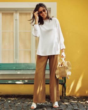 【ドゥクラッセ/DoCLASSE】 ジョーゼット・セミワイドパンツ人気、トレンドファッション・服の通販 founy(ファニー) ファッション Fashion レディースファッション Fashion for Women パンツ Pants & Trousers 新作・新入荷 New Arrivals / New In なめらか Smooth, Silky Texture ジョーゼット Georgette, Semi-Sheer Fabric |ID:prp329100004631767