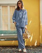 【ドゥクラッセ/DoCLASSE】のジョーゼット・セミワイドパンツ 人気、トレンドファッション・服の通販 founy(ファニー) ファッション Fashion レディースファッション Fashion for Women パンツ Pants & Trousers 新作・新入荷 New Arrivals / New In なめらか Smooth, Silky Texture ジョーゼット Georgette, Semi-Sheer Fabric thumbnail ブルー|ID: prp329100004631767 ipo3291000000033332229