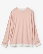 【ドゥクラッセ/DoCLASSE】のコットンガーゼ・配色クルーネック/長袖 ライトピンク|ID: prp329100004632982 ipo3291000000035993426