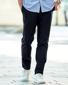 【ドゥクラッセ/DoCLASSE / MEN】の色落ち解消デニム風柔らかスラックスタック無 ダークインディゴ|ID: prp329100004638382 ipo3291000000033430744