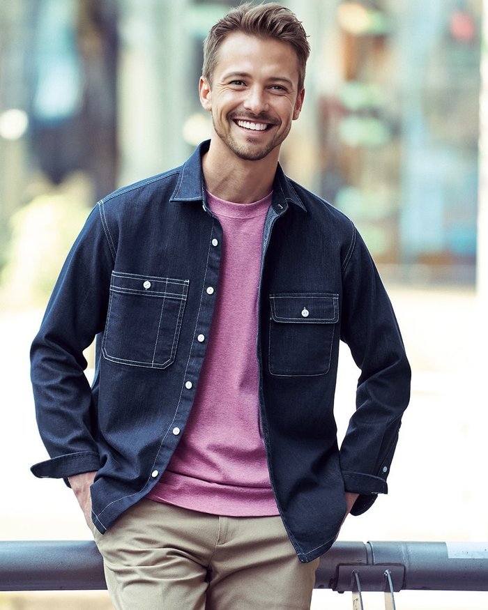 【ドゥクラッセ/DoCLASSE / MEN】の色落ち解消デニム風柔らかシャツ インテリア・キッズ・メンズ・レディースファッション・服の通販 founy(ファニー) https://founy.com/ ファッション Fashion メンズファッション Fashion for Men 新作・新入荷 New Arrivals / New In インナー Innerwear ストレッチ Stretch, Stretchy Fabric デニム Denim, Jeans Material トレンド Trend, Trending Now メンズ Men's, Menswear ワーク Workwear, Utility Style 冬 Winter / This Winter 秋 Autumn |ID: prp329100004638384 ipo3291000000033430755