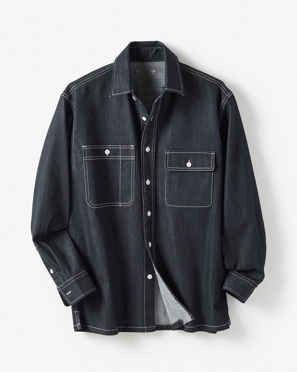 【ドゥクラッセ/DoCLASSE / MEN】の色落ち解消デニム風柔らかシャツ インテリア・キッズ・メンズ・レディースファッション・服の通販 founy(ファニー) 　ファッション　Fashion　メンズファッション　Fashion for Men　新作・新入荷　New Arrivals / New In　インナー　Innerwear　ストレッチ　Stretch, Stretchy Fabric　デニム　Denim, Jeans Material　トレンド　Trend, Trending Now　メンズ　Men's, Menswear　ワーク　Workwear, Utility Style　冬　Winter / This Winter　秋　Autumn　ダークインディゴ|ID: prp329100004638384 ipo3291000000033430757
