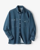 【ドゥクラッセ/DoCLASSE / MEN】の色落ち解消デニム風柔らかシャツ ライトインディゴ|ID: prp329100004638384 ipo3291000000033430758