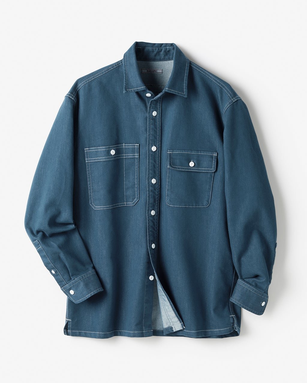 【ドゥクラッセ/DoCLASSE / MEN】の色落ち解消デニム風柔らかシャツ インテリア・キッズ・メンズ・レディースファッション・服の通販 founy(ファニー) 　ファッション　Fashion　メンズファッション　Fashion for Men　新作・新入荷　New Arrivals / New In　インナー　Innerwear　ストレッチ　Stretch, Stretchy Fabric　デニム　Denim, Jeans Material　トレンド　Trend, Trending Now　メンズ　Men's, Menswear　ワーク　Workwear, Utility Style　冬　Winter / This Winter　秋　Autumn　ライトインディゴ|ID: prp329100004638384 ipo3291000000033430758