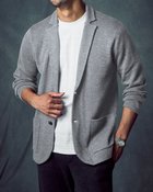 【ドゥクラッセ/DoCLASSE / MEN】の着心地ライトニット万能ジャケット 杢グレー|ID: prp329100004638386 ipo3291000000033430777