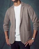 【ドゥクラッセ/DoCLASSE / MEN】の着心地ライトニット万能ジャケット グレージュ|ID: prp329100004638386 ipo3291000000033430778