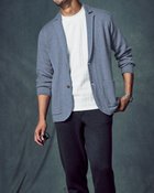 【ドゥクラッセ/DoCLASSE / MEN】の着心地ライトニット万能ジャケット インディゴ|ID: prp329100004638386 ipo3291000000033430780