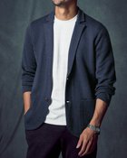 【ドゥクラッセ/DoCLASSE / MEN】の着心地ライトニット万能ジャケット ネイビー|ID: prp329100004638386 ipo3291000000033430781